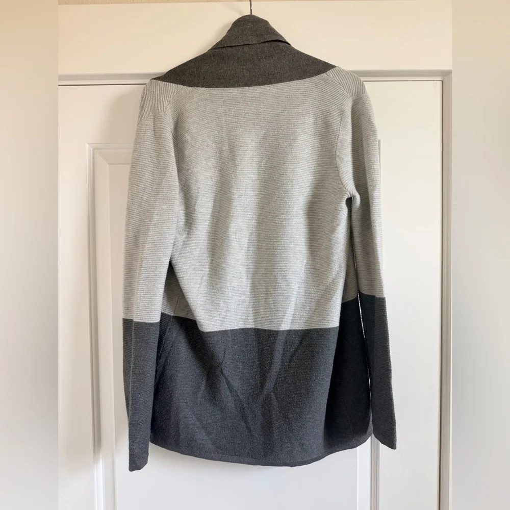 Elegant Gray and Light Gray Women's Cardigan